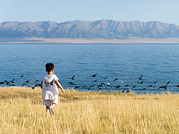 【旅拍】賽里木湖親子旅行拍攝