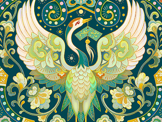 福主题吉祥纹样《鹤庆吉祥》