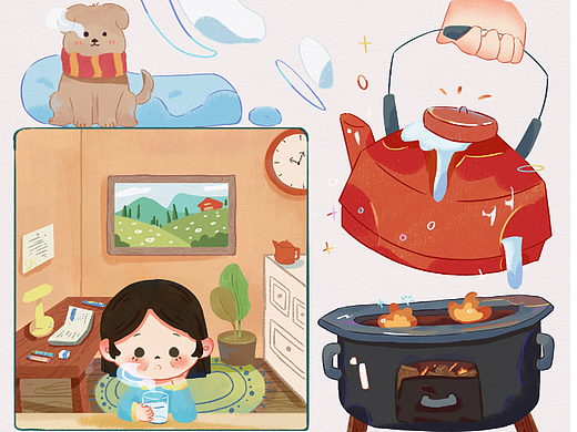 童年模样主题插画