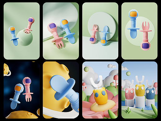 【練習(xí)記錄】母嬰產(chǎn)品卡通風(fēng)格渲染（個(gè)人主頁-ZNjI2NzkwMDA=） - 產(chǎn)品 - 站酷設(shè)計(jì)師極限火花原創(chuàng)素材 - 站酷ZCOOL