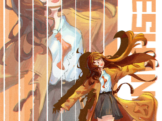 原创人物插画《开心》系列