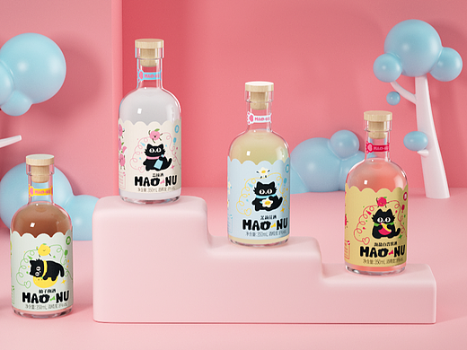 MAONU花果酒包装系列- 领养一瓶“小猫酒”
