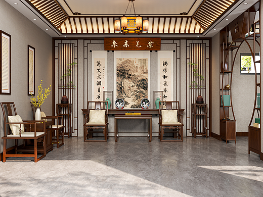 中式四合院之中堂表现