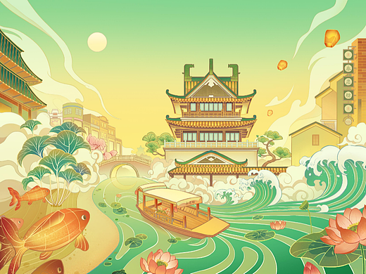 国朝插画包装_素材网站_图片免费下载-zcool站酷