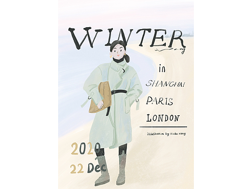 一组已大衣为线串起来的作品