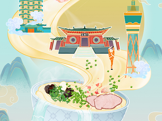 轻国潮风格 | 河南地方特色海报