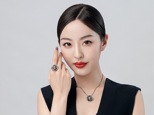 杭州珠宝首饰模特图拍摄电商模特图珍珠项链精修图拍摄