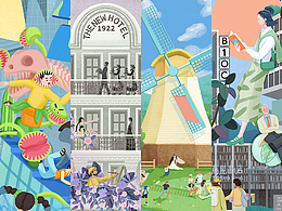 原创插画|杭州城市地标建筑