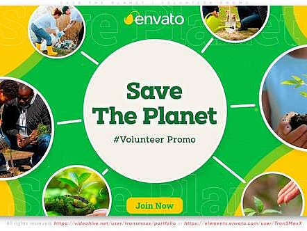 AE模板 | 全球生态绿色行动拯救地球志愿志活动标题