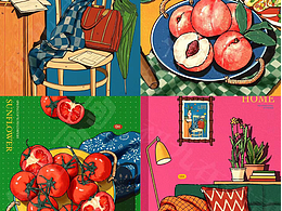 复古多巴胺插画合集