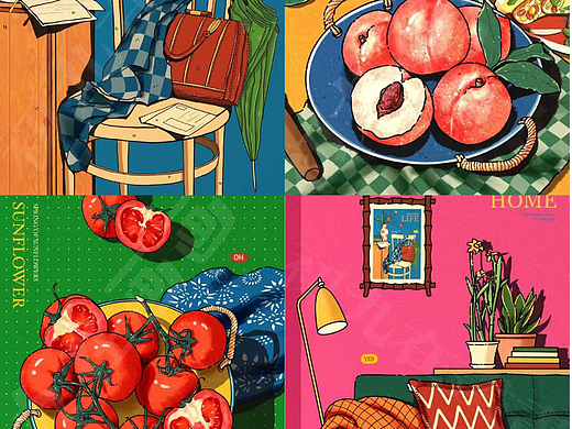 复古多巴胺插画合集