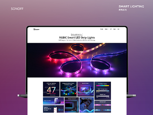 一个灯带网页详情