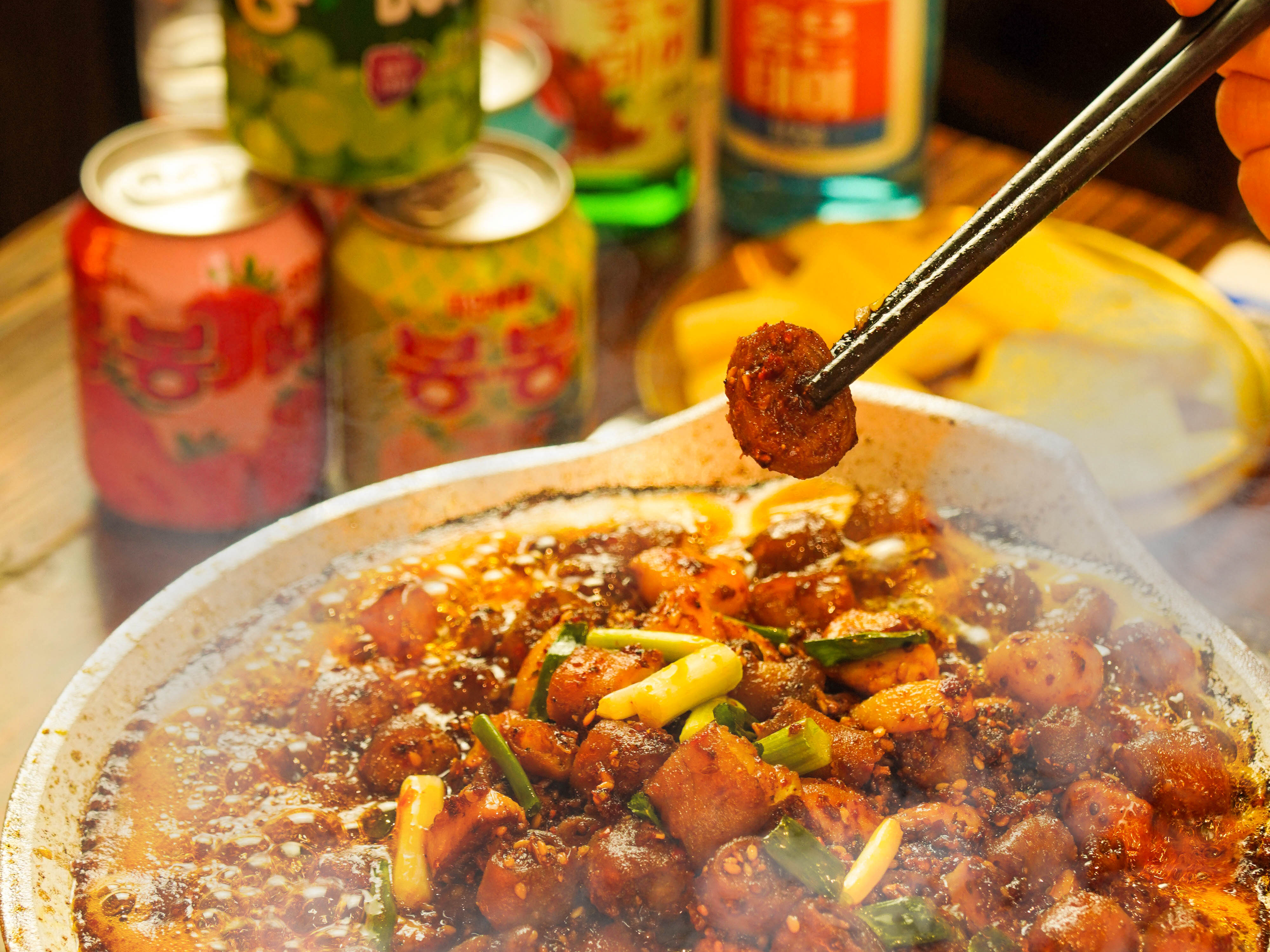 校门口美食——火辣辣肥肠