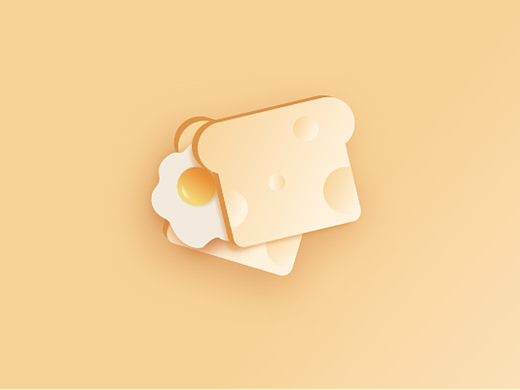 质感图标/吐司鸡蛋