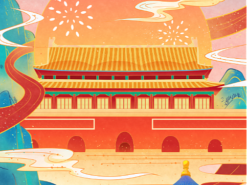 国风节日插画