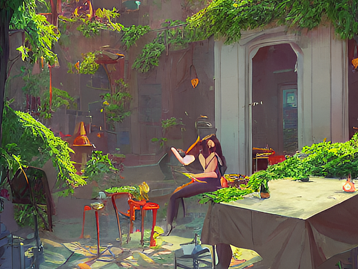 #AI创作实验室#庭院