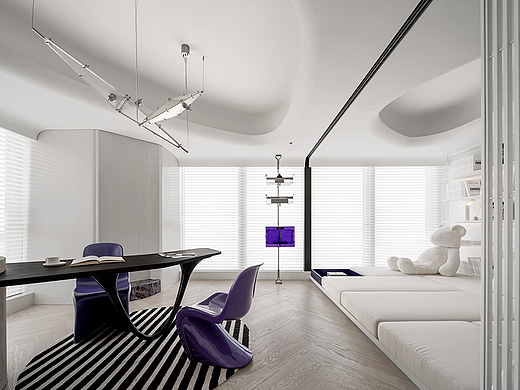 現(xiàn)代極簡丨純凈的白，優(yōu)雅的紫????（個人主頁-ZNjcyNDI4NDg=） - 家裝設(shè)計 - 站酷設(shè)計師圣鼎地毯SDLam原創(chuàng)素材 - 站酷ZCOOL