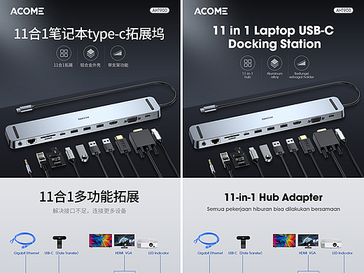 跨境电商拓展坞建模渲染详情页设计亚马逊主图A+美工
