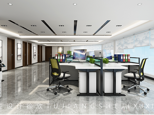 这样的新中式办公室设计，谁不爱~