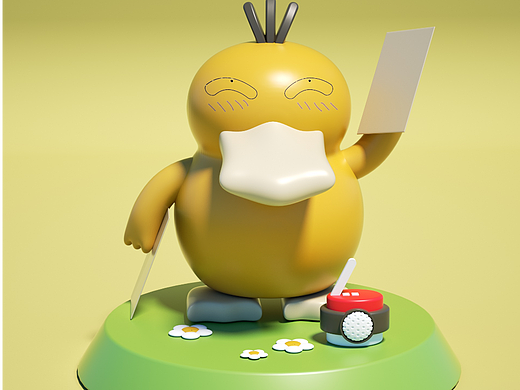 小鸭子IP品牌设计-C4D产品建模OC渲染