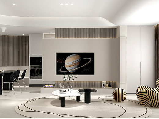 新作 | 80m² 现代黑白灰色调 优雅永不过时
