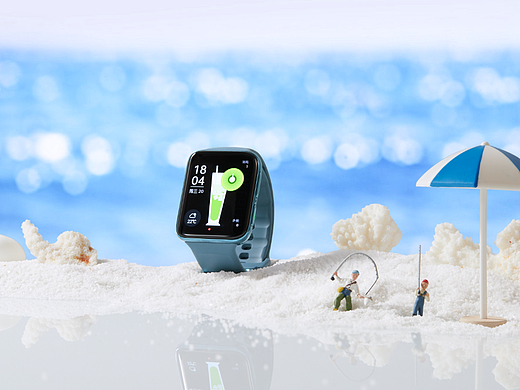 OPPO watch2蓝色棚拍图赏