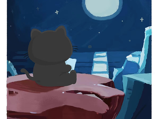 天气插画｜夜空