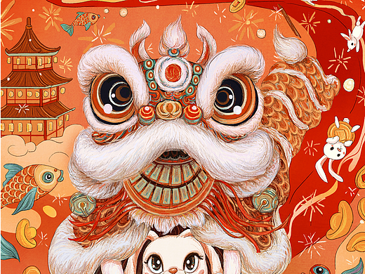 非遗醒狮-新年舞狮招财兔