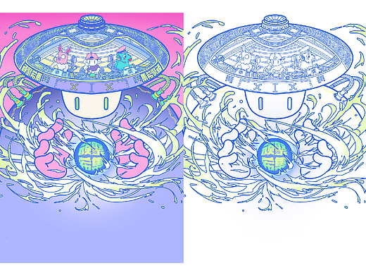 一些潮玩展海报插画（个人主页-ZNjU0NzU5MzY=） - 商业插画 - 站酷设计师ZZQYY原创素材 - 站酷ZCOOL