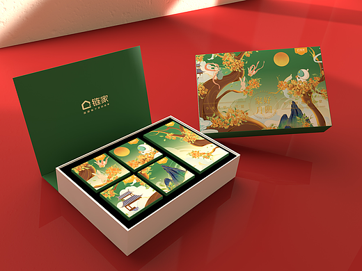 【家好月圆】中秋包装插画