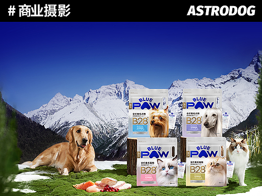 宠物食品平面&视频拍摄——蓝爪全价美毛猫粮狗粮