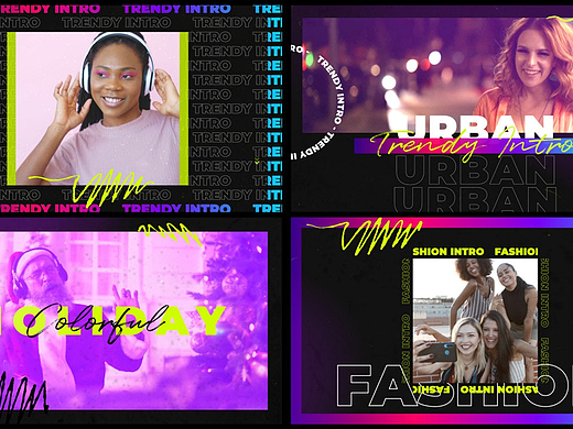 AE模板|时尚创意活动现场快剪版式排版开场宣传片节奏