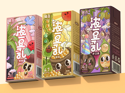 开鑫浓豆乳包装设计 | 遇见开鑫 · 遇见开心