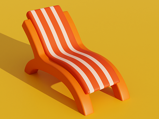 Blender春日创作打卡挑战-沙滩椅