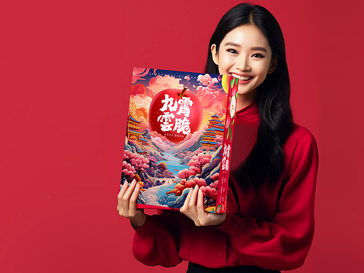 苹果包装设计苹果插画水果包装设计