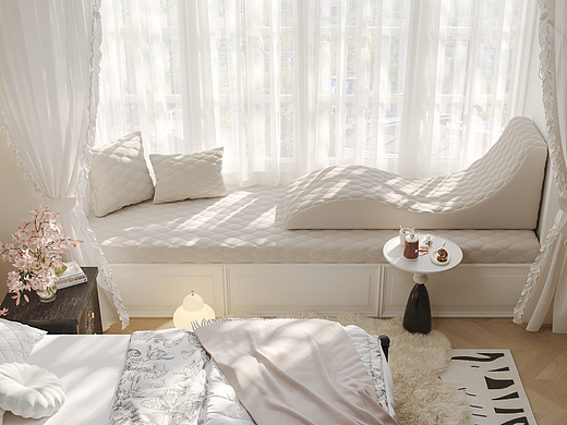 3D建模渲染|飘窗懒人靠