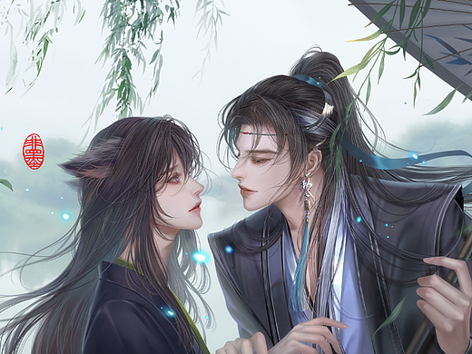 【非墨插画】你的猫妖