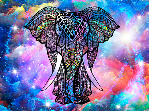 迷幻云层 大象（个人主页-ZNjIxMTUwMTY=） - 海报 - 站酷设计师小猪的小伊依原创素材 - 站酷ZCOOL