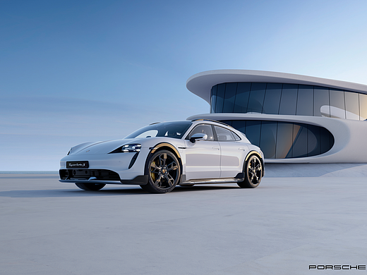 Porsche Taycan CGI — 细花白