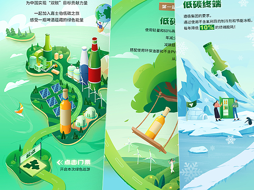 嘉士伯全国节能宣传周插画微信长图｜新研值视觉