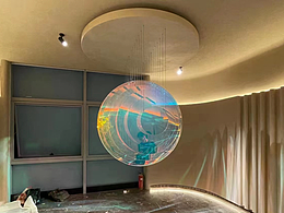 亞克力3D彩色有機(jī)玻璃圓球吊飾后現(xiàn)代創(chuàng)意餐廳裝飾