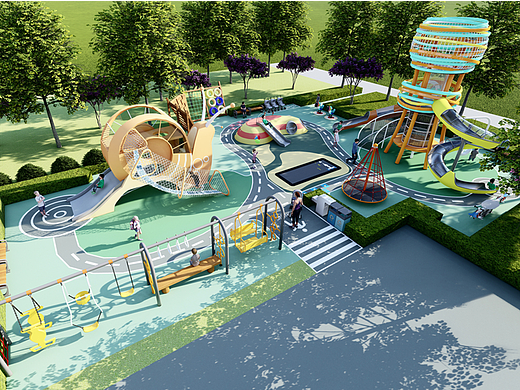 室外无动力儿童乐园