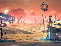 blender＋UE工作流嘗試（西部風(fēng)）