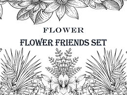 版画风格包装插画|《花友小集》