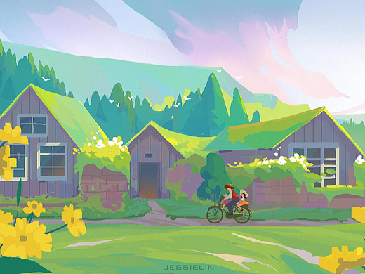 速途-夏天（個人主頁-ZNjE5NDk2MTY=） - 創(chuàng)作習(xí)作 - 站酷設(shè)計師J的背帶褲原創(chuàng)素材 - 站酷ZCOOL