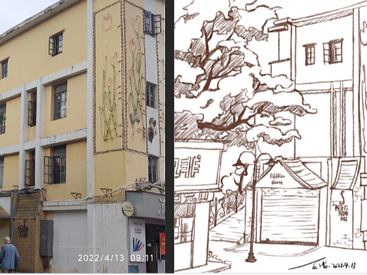 照片转插画:转角遇见浪漫