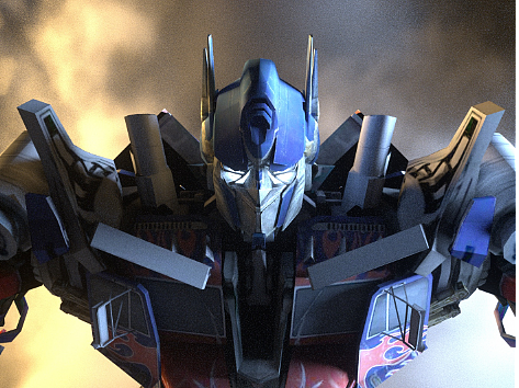 擎天柱渲染练习作品