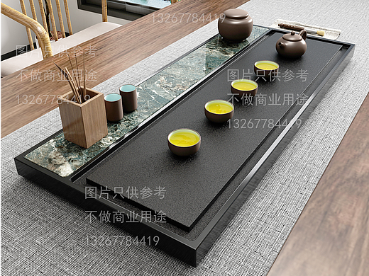 3dmax家装茶盘建模与渲染作品效果图（家具家居）