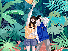 人物場景procreat插畫-春天主題