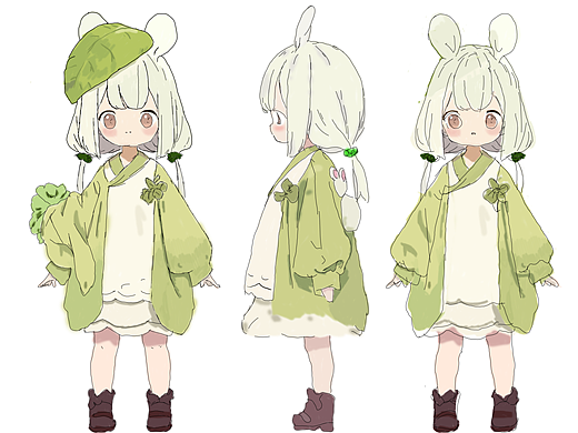 动漫人物三视图